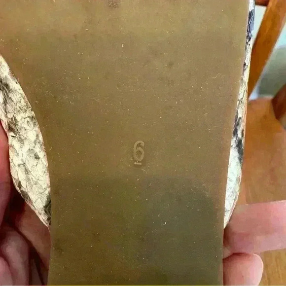 ๐ 6/$60 Madewell Corey Leather Snakeskin Blush Pink Mules Multicolored Flats 6 - Picture 9 of 11